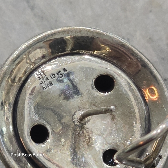 James Avery Sterling Silver 925 Dome Clip-On Earrings 1" Round Statement Studs - Picture 6 of 7